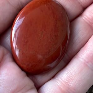 Carnelian crystal or worry stone